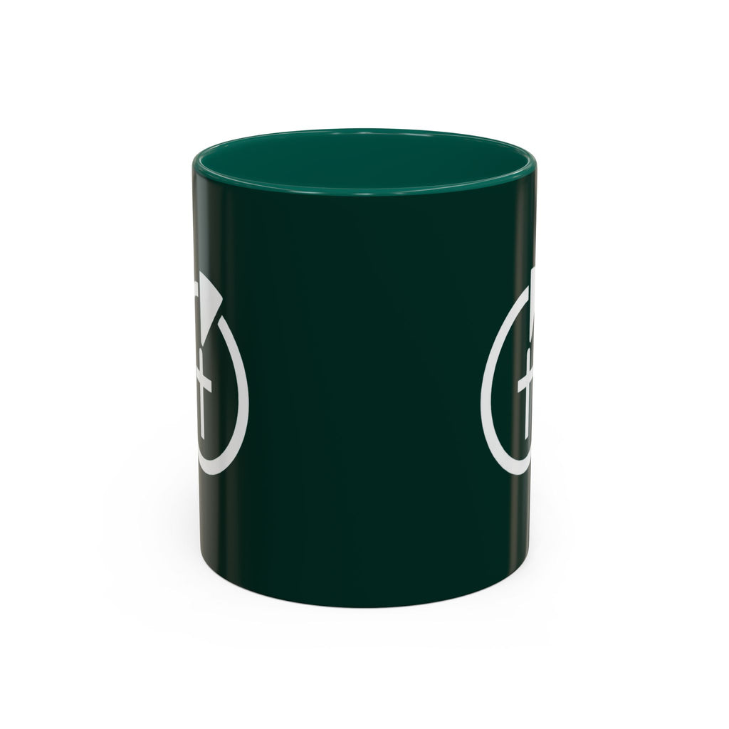 TGIFM Cross Symbol Coffee Mug - Deep Green