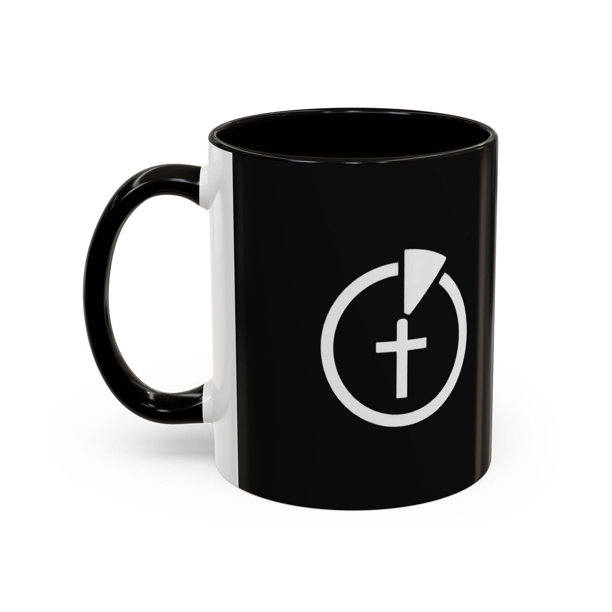 TGIFM Cross Symbol Coffee Mug - Black