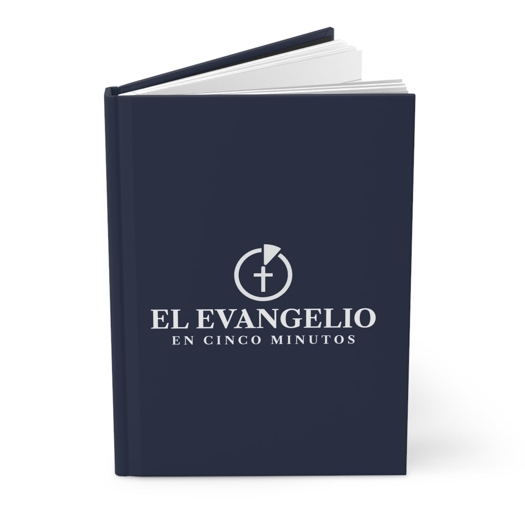 Diario de Tapa Dura El Evangelio en Cinco Minutos - Azul Marino