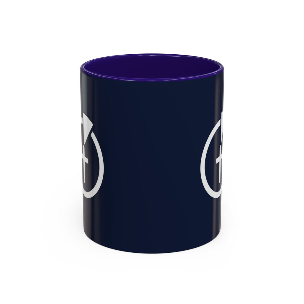TGIFM Cross Symbol Coffee Mug - Navy