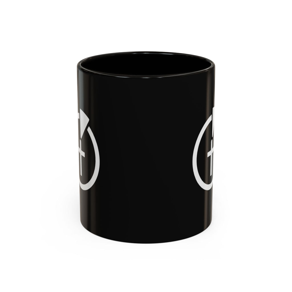 TGIFM Cross Symbol Coffee Mug - Black