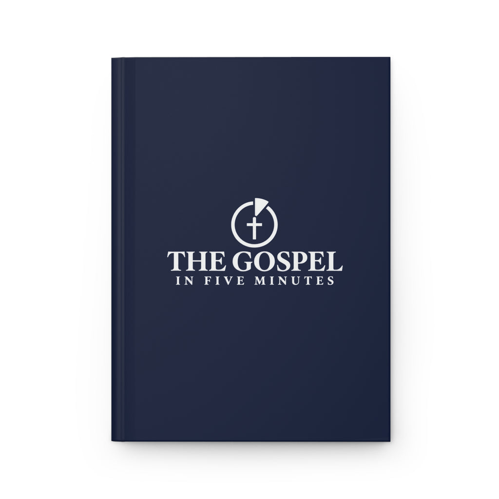 The Gospel In Five Minutes Hardcover Journal - Navy