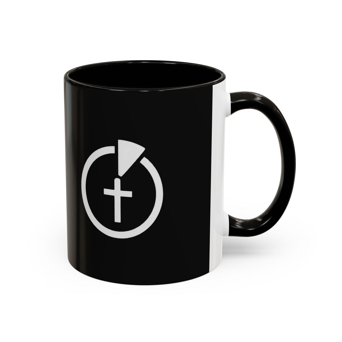 TGIFM Cross Symbol Coffee Mug - Black