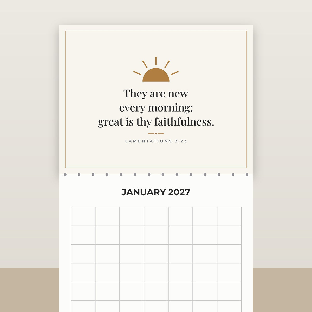 2027 Wall Calendar — A Year of Psalms & Promises (KJV)