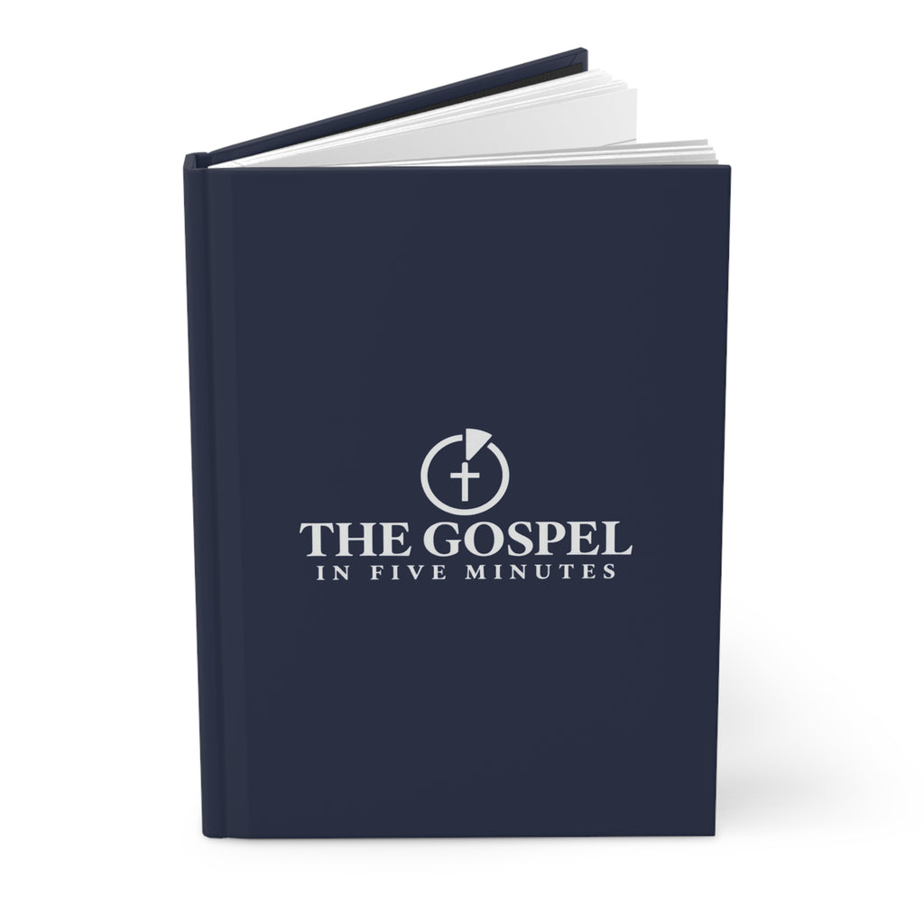 The Gospel In Five Minutes Hardcover Journal - Navy