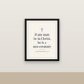 A New Creature Baptism Framed Canvas — 2 Corinthians 5:17 (KJV)