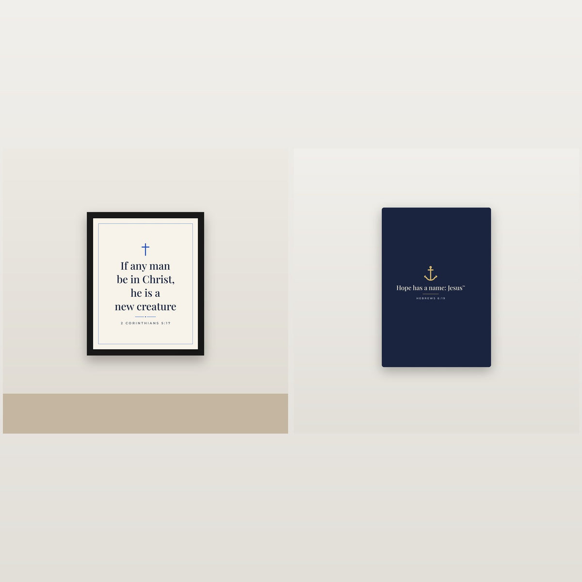 Baptism Gift Set — A New Creature Framed Canvas, Journal & 7-Day Guide