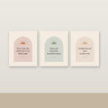 Boho Arch Scripture Print Set of 3 (KJV) — Unframed