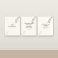 Botanical Watercolor Scripture Print Set of 3 (KJV) — Unframed