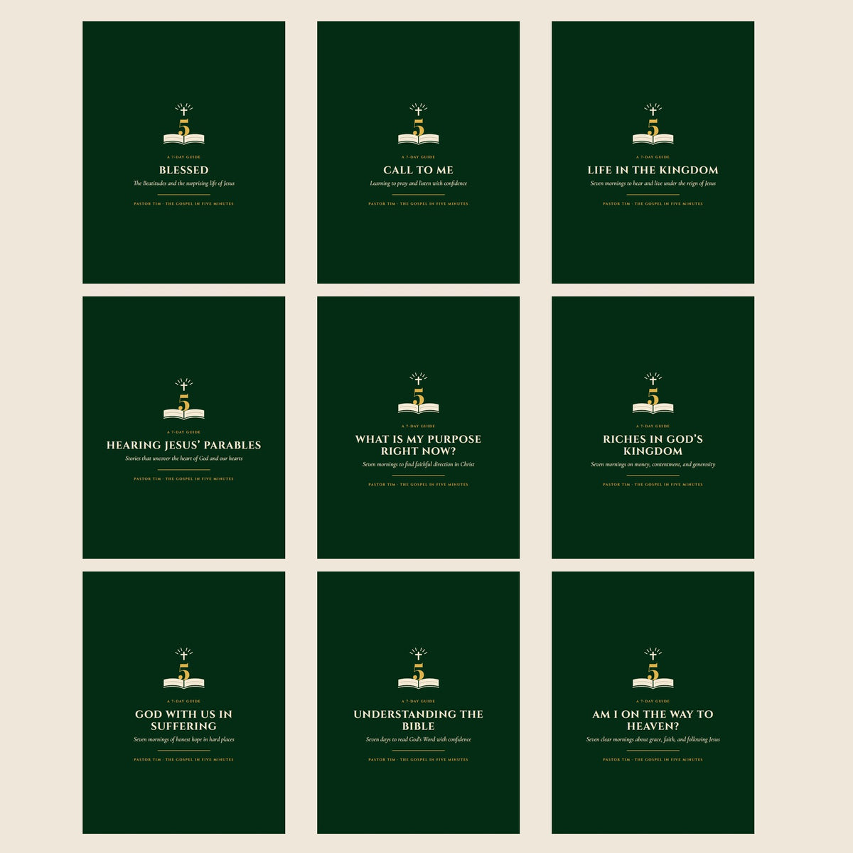 All nine 7-day Bible guides