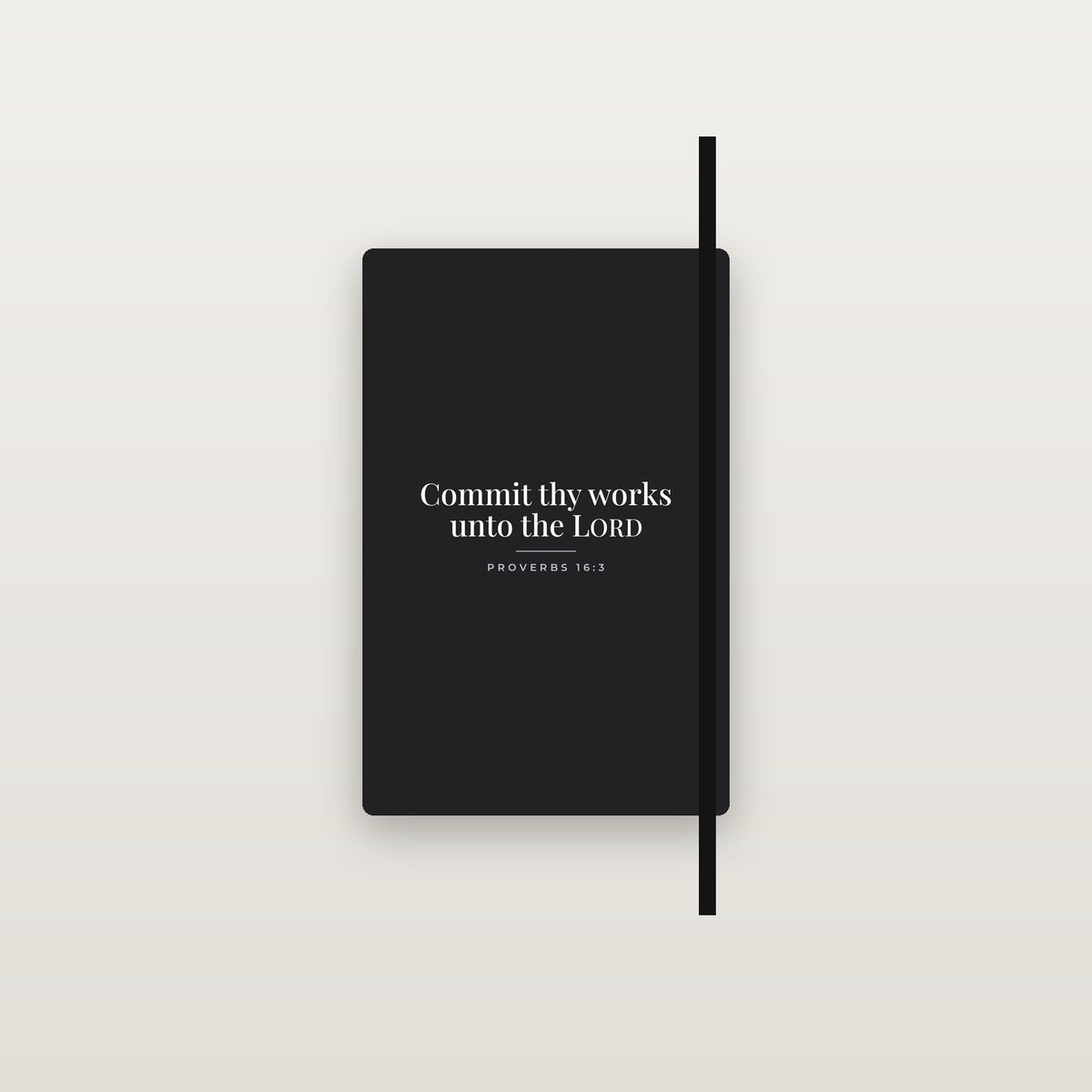 Commit Thy Works Hardcover Notebook — Proverbs 16:3 (KJV)
