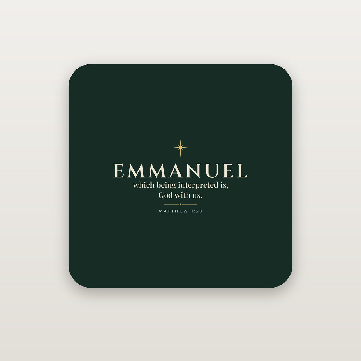Emmanuel Christmas Throw Pillow — Matthew 1:23 (KJV)