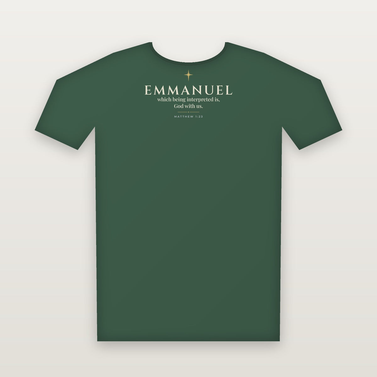 Emmanuel Family Christmas Tee — Matthew 1:23 (KJV)