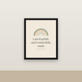 Fearfully and Wonderfully Made Nursery Framed Canvas — Psalm 139:14 (KJV)