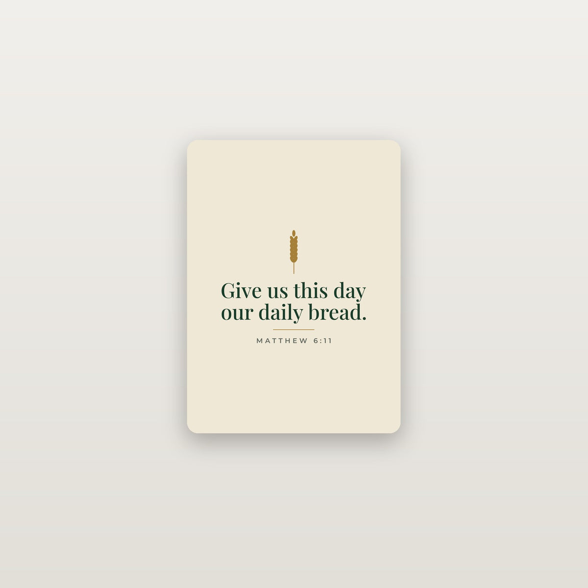 Give Us This Day Our Daily Bread Glass Cutting Board — Matthew 6:11 (KJV)
