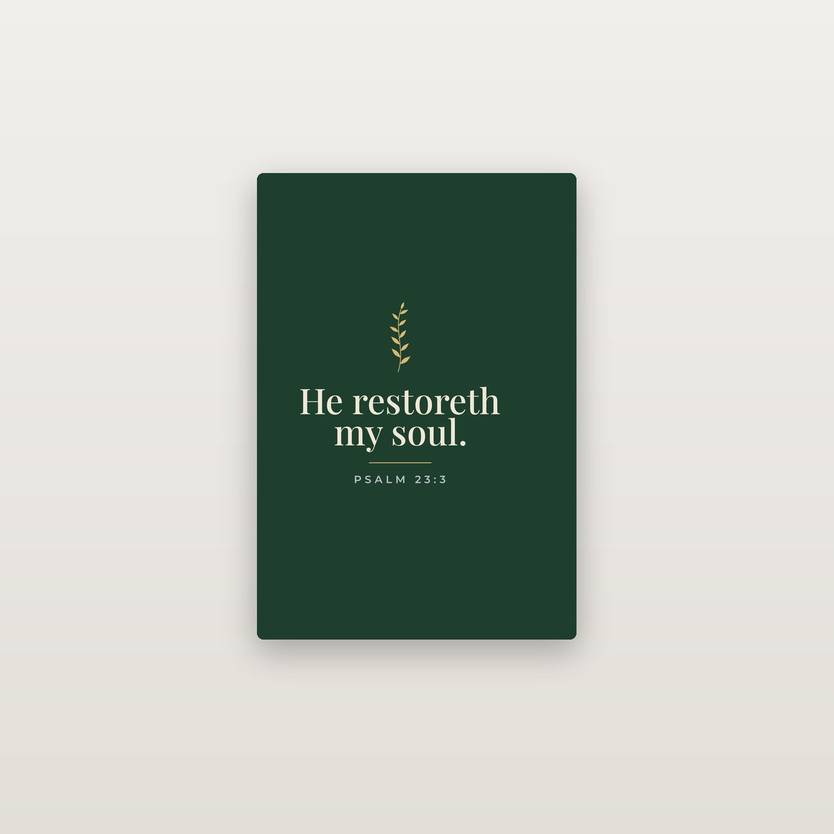 He Restoreth My Soul Hardcover Journal — Psalm 23:3 (KJV)