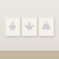 Heritage Blue Printable Scripture Art Set of 3 (KJV) — Digital Download