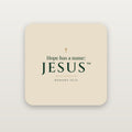 Hope Has a Name: Jesus™ Linen-Feel Throw Pillow (18×18)