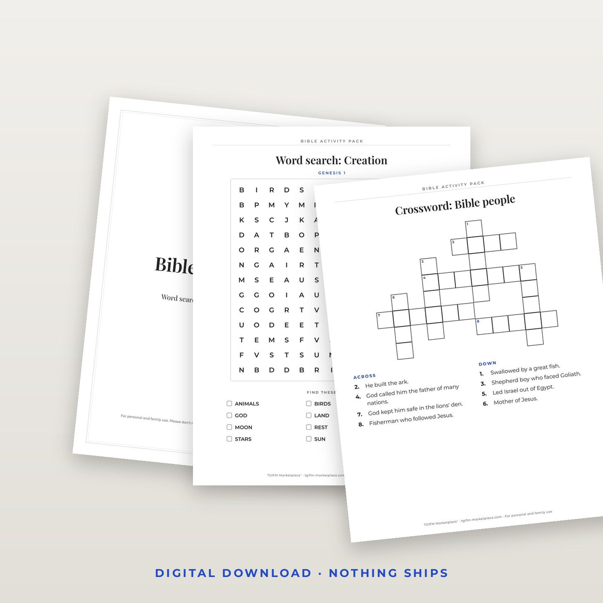 Kids' Bible Activity Pack — Word Searches, Mazes & Memory Verses / Actividades Bíblicas