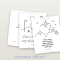 Kids' Bible Verse Coloring Pages — 12 Pages (KJV) / Páginas para Colorear