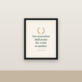 One Generation Shall Praise Framed Canvas — Psalm 145:4 (KJV)