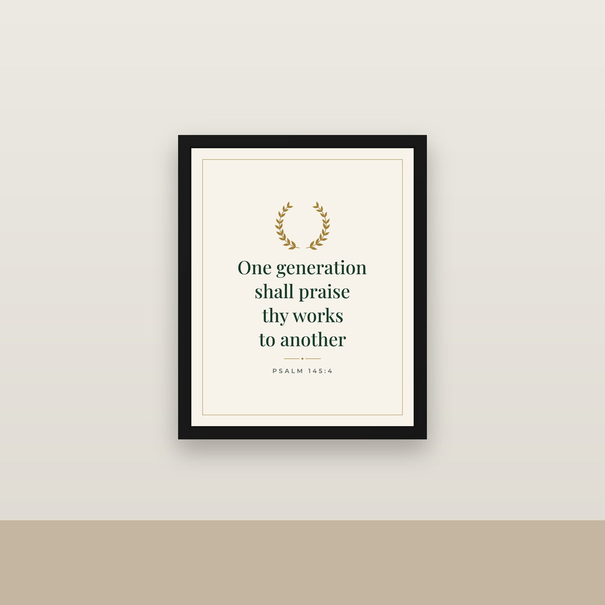 One Generation Shall Praise Framed Canvas — Psalm 145:4 (KJV)