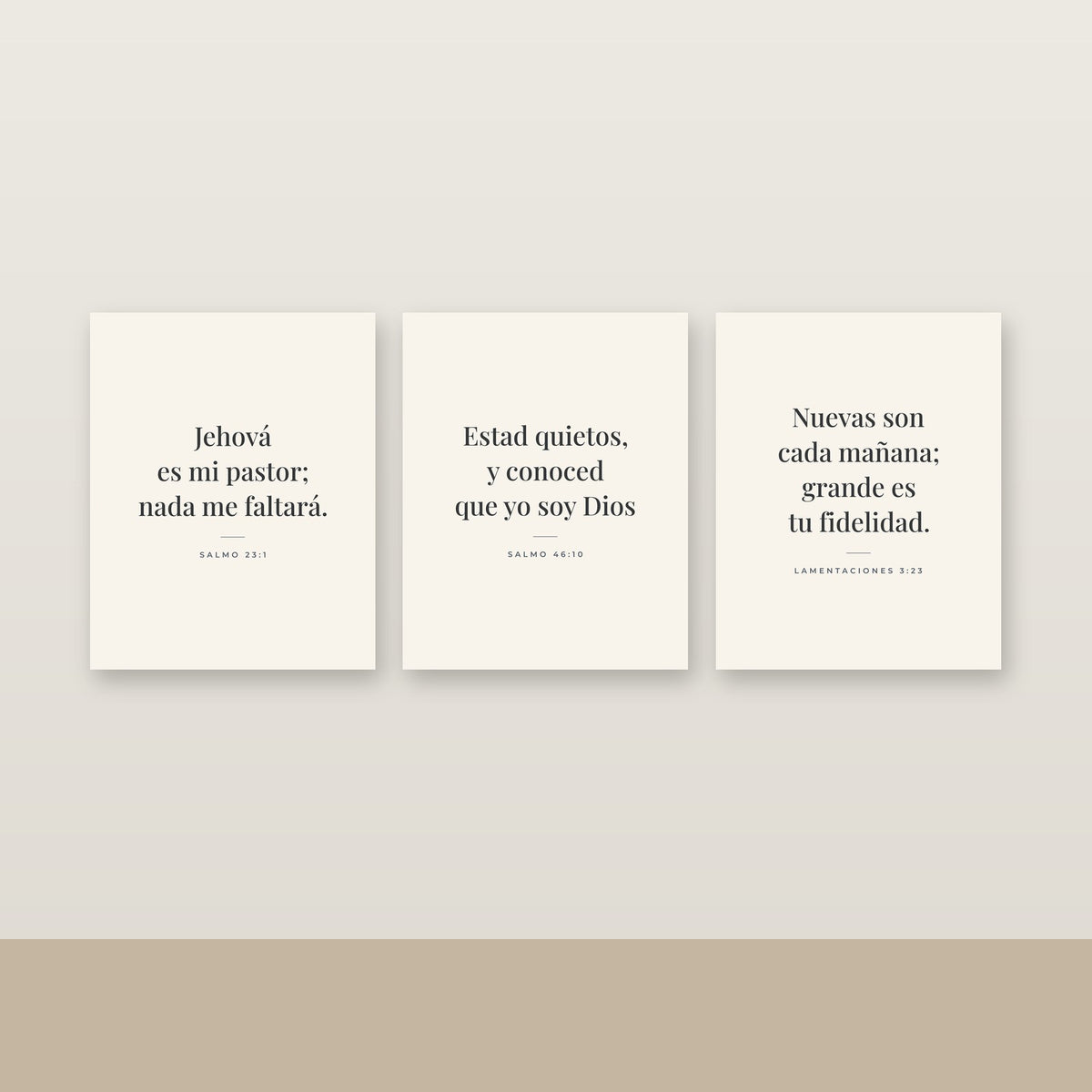 Palabra Viva Scripture Print Set of 3 (Spanish, Reina-Valera 1909) — Unframed