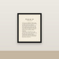 Psalm 23 Heritage Page Framed Canvas (KJV)