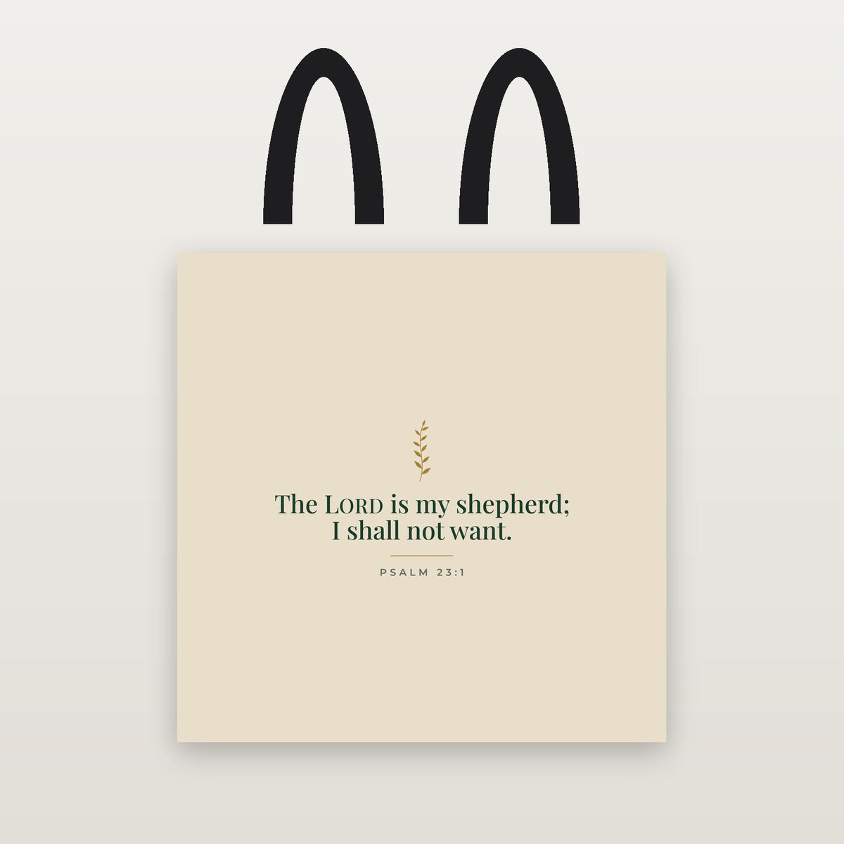 The LORD Is My Shepherd Tote Bag — Psalm 23:1 (KJV)