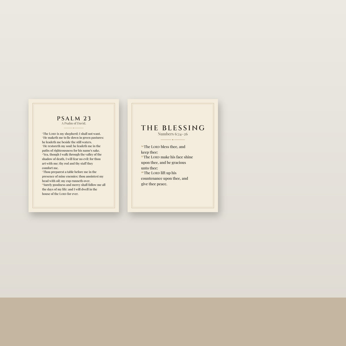 Psalter Page Printables: Psalm 23 & The Blessing (KJV) — Digital Download