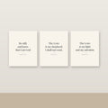 Quiet Word Scripture Print Set of 3 (KJV) — Unframed