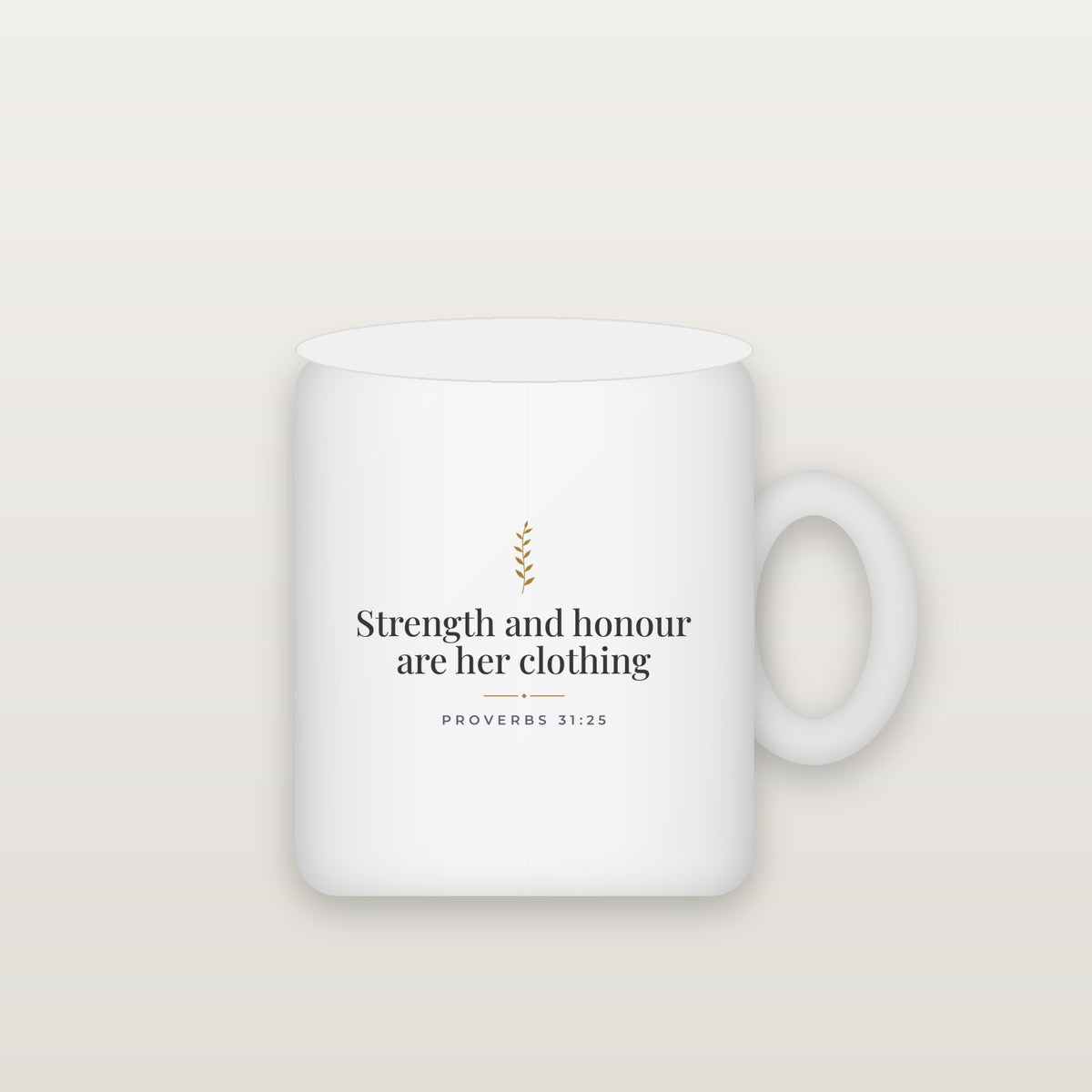 Strength and Honour Mug — Proverbs 31:25 (KJV)