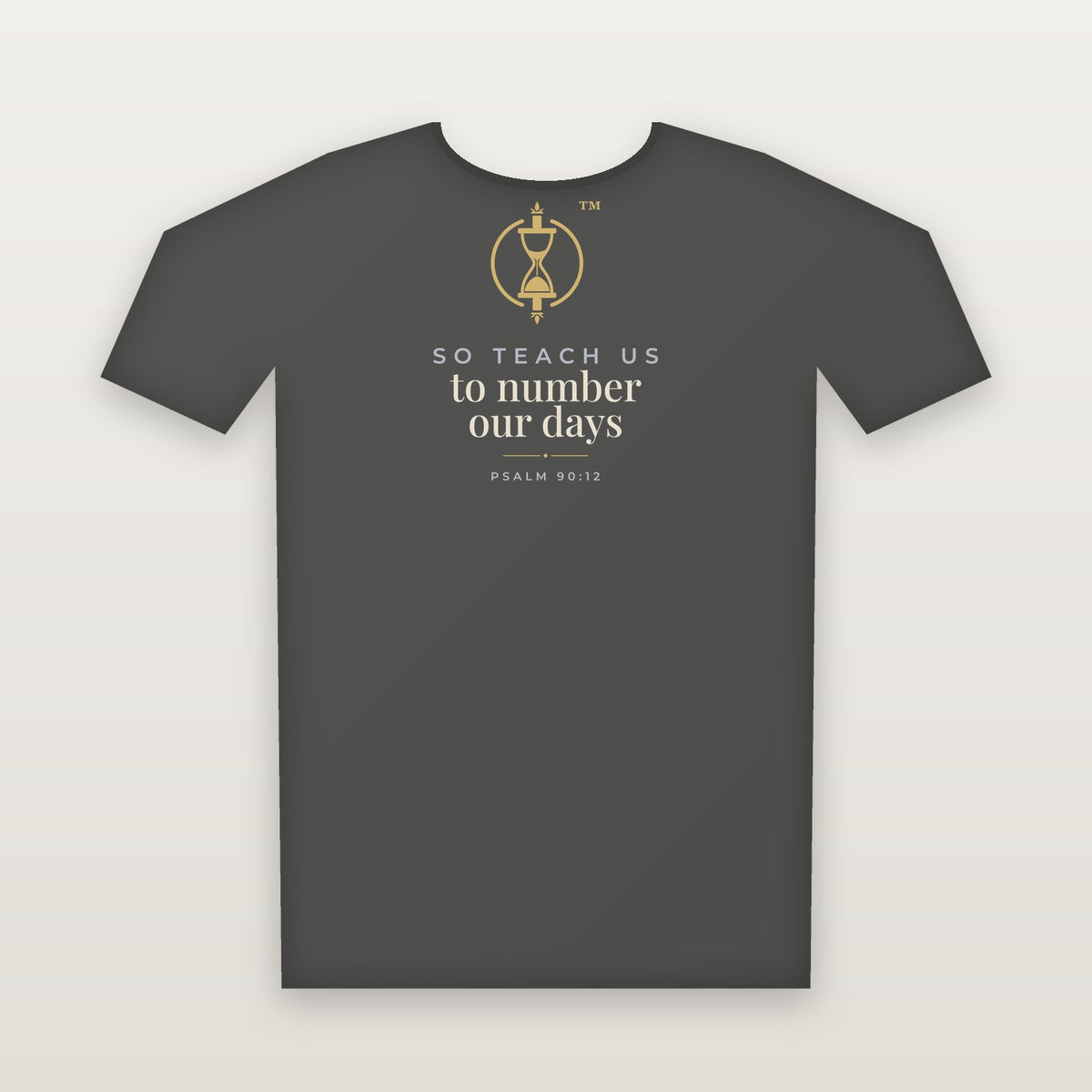 Teach Us to Number Our Days Hourglass Tee — Psalm 90:12 (KJV)