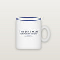 The Just Man Walketh in His Integrity Enamel Camp Mug — Proverbs 20:7 (KJV)