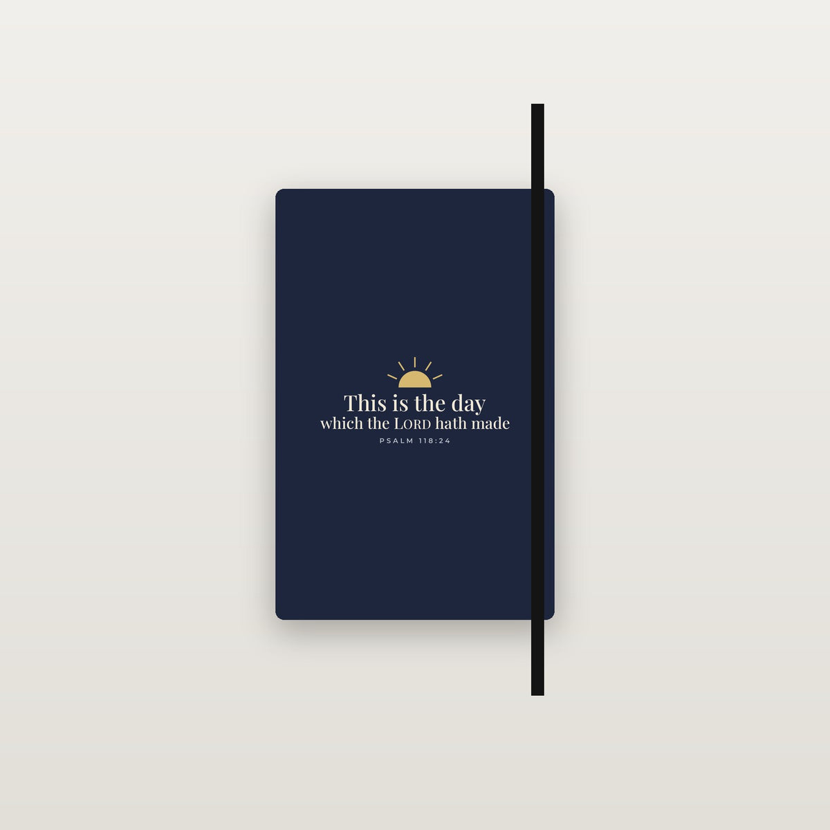 This Is the Day Hardcover Notebook with Elastic Closure — Psalm 118:24 (KJV)